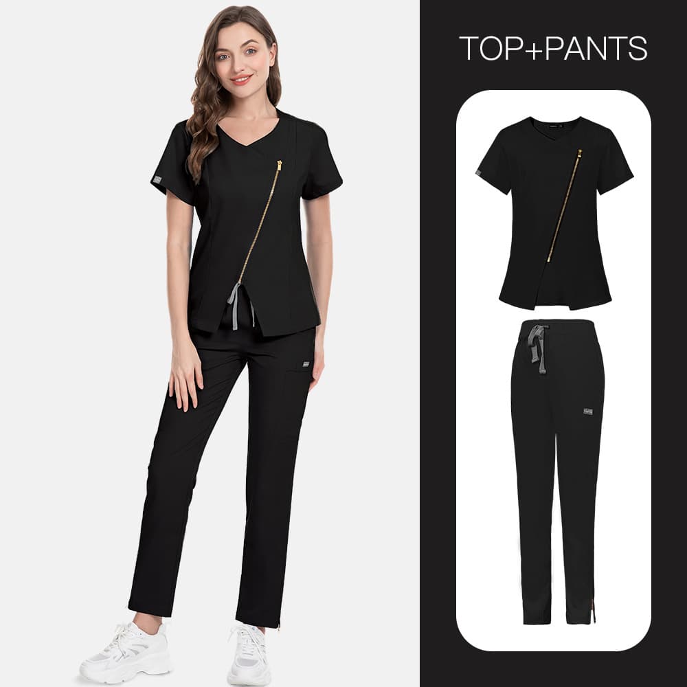 Beauty Salon SPA Private Club Postpartum Care Center Hand Washing Uniforms Surgical Gowns Nurse Uniforms Solid Color Employee Uniforms with Embroidery
