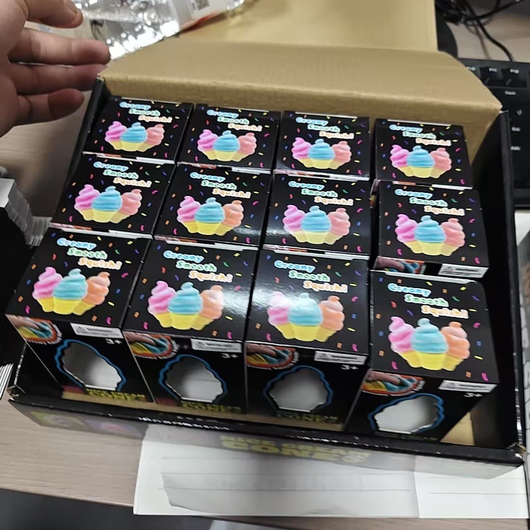 Internet celebrity popular ice cube squeeze decompression toy decompression artifact packaging box display box