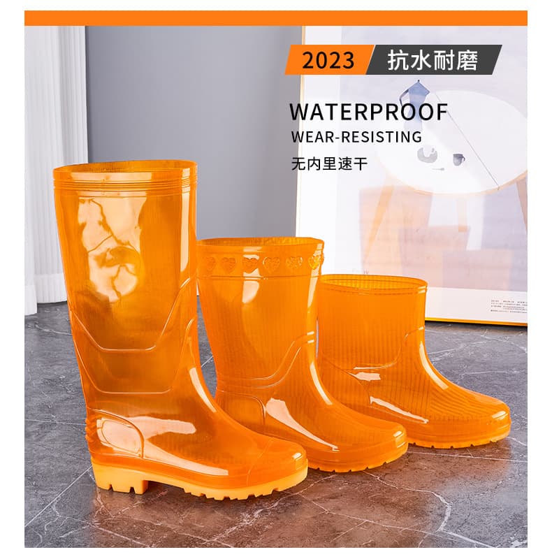 Unlined rain boots, fishermen's shoes, quick-drying kitchen shoes, men's high-top work boots, odor-resistant shoes, non-slip water shoes