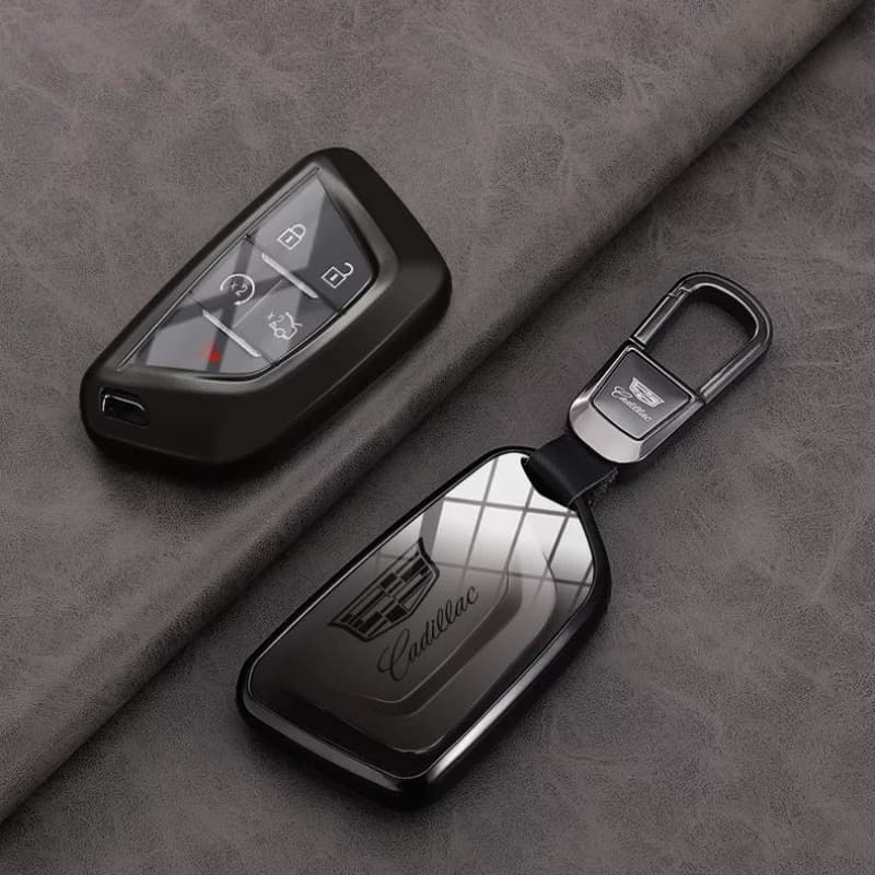 Key Case for Cadillac CT5, XT5, XT4, New CT6, Premium Feel CT4 Shell, ATSL, XTS, GT4 Keychain