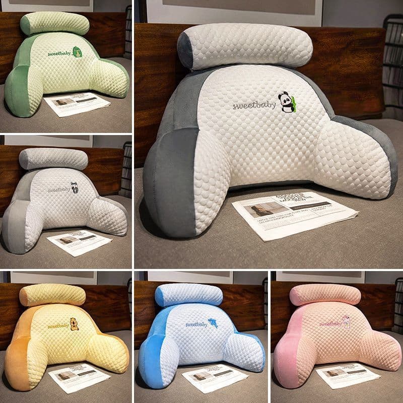 Bedside Cushion Sofa Dormitory Ice Bean Large Backrest Bed Office Cute Pillow Waist Support Pillow Throw Pillow