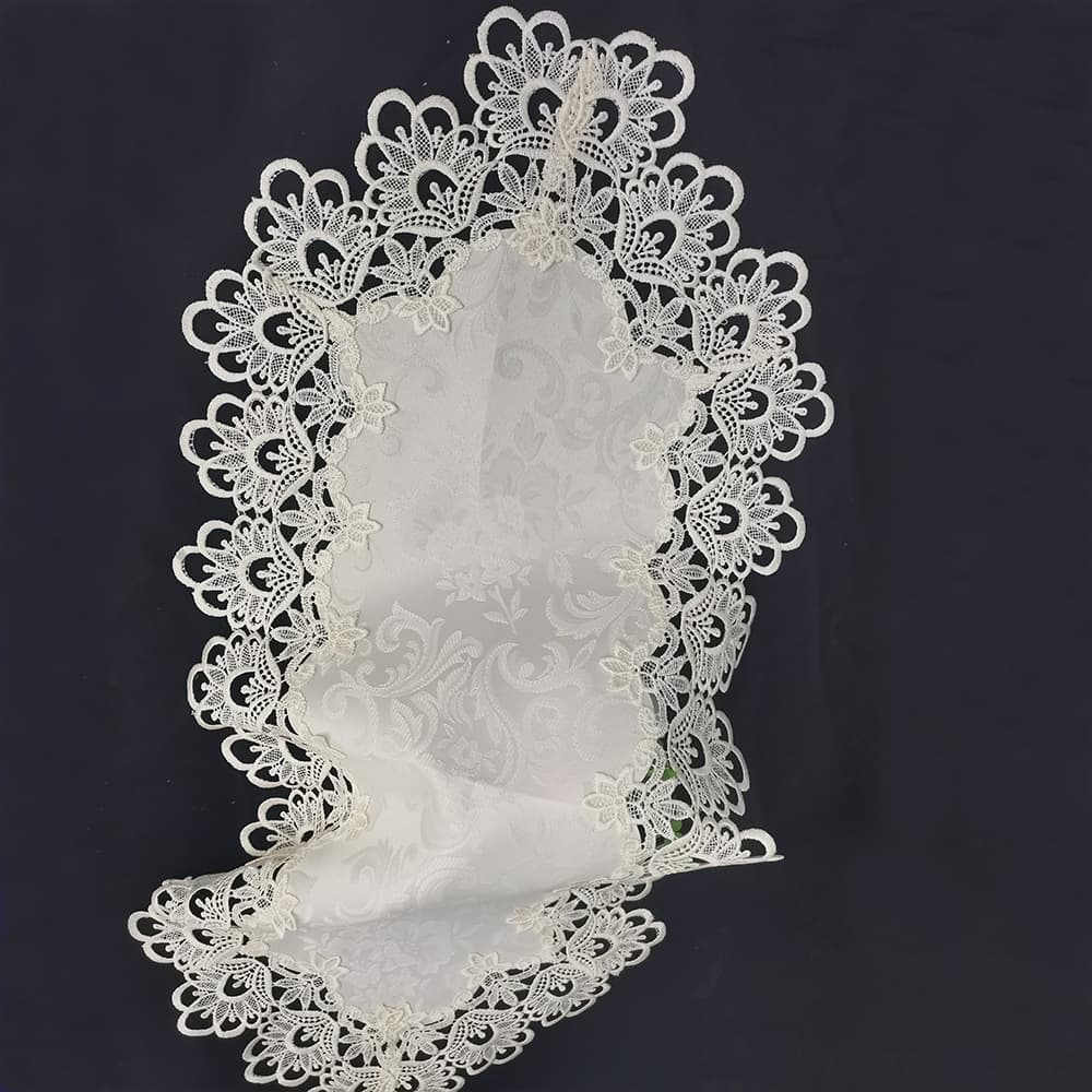 Water-Soluble Lace Table Flag Modern Simplicity Polyester Fiber Living Room Dining Room Multi-Purpose Tablecloth Ornament