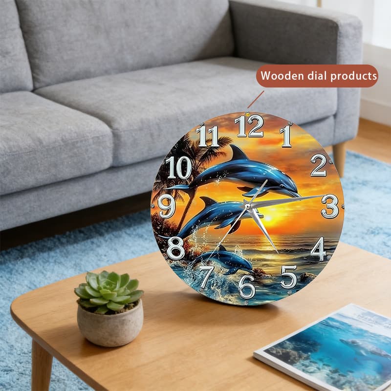 Manufacturer directly approves old wooden boards, American courtyard outdoor wall clock, barber shop wall clock, living room silent decorative clock