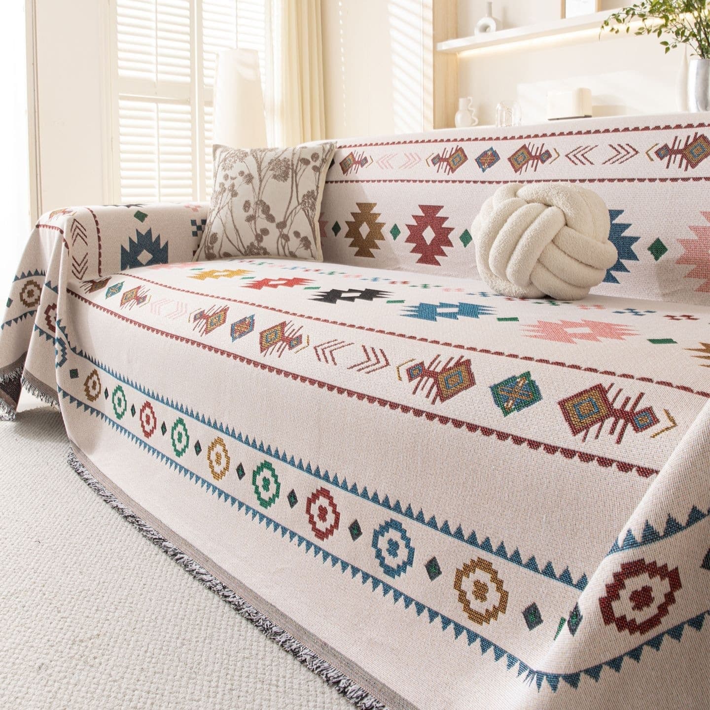 Bohemian Style Thick Six-Color Sofa Cover 2026 New Model All-Season One-Piece Sofa Blanket Cover Cloth