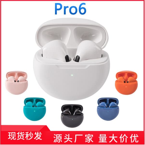 Cross-border Exclusive Pro6 Bluetooth Headset True Wireless In-Ear Ultra-Long Battery Life TWS Sports Wireless Bluetooth Headset