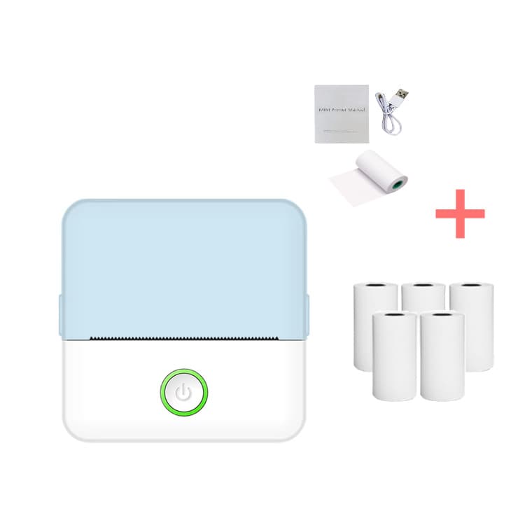Mistake Text Printer for Students, Portable Mini Pocket Bluetooth, Printable Sticker Thermal Paper, Inkless