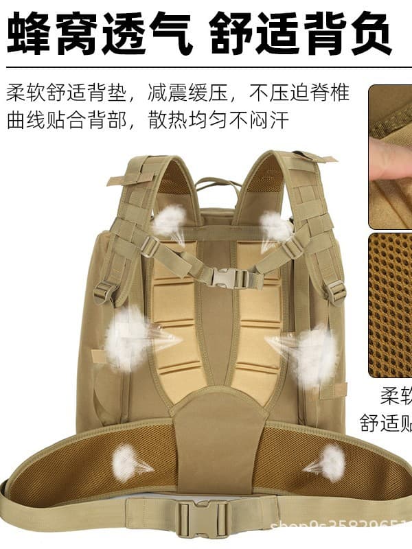 Cross-border 55L Tactical Modular Backpack Outdoor Sports Rucksack Multi-functional Travel Bag Hiking Large Capacity Backpack