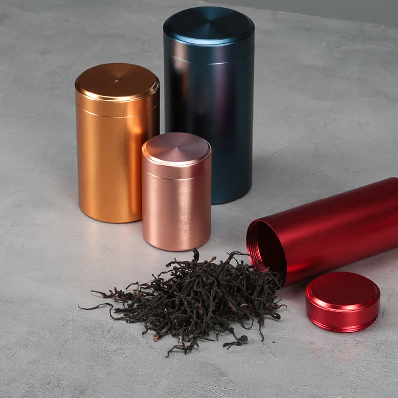 Custom Metal Can Single-Serving Tea Tin Small Titanium-Aluminum Alloy Tea Box Portable Sealed Empty Tin