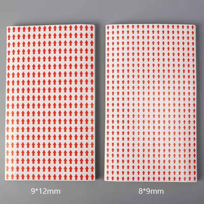 Recommended red indicator small arrow self-adhesive label clothing defective product defective product return mark sticker rework mark