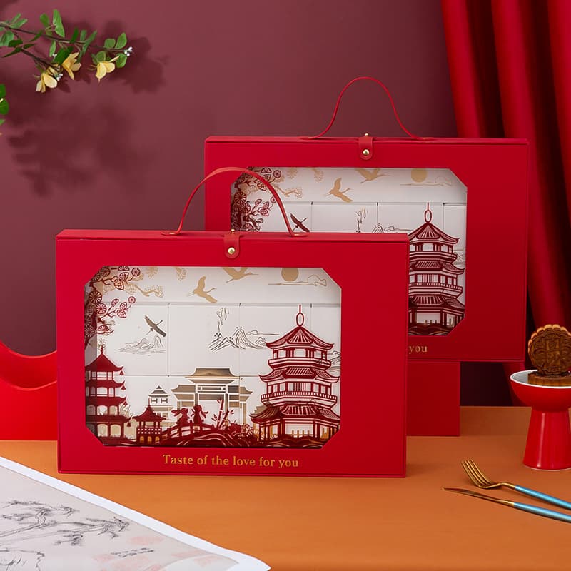 Mooncake Box Custom Mooncake Gift Box Mid-Autumn Festival Gift Box 6-Piece 8-Piece Mooncake Packaging Box High-End Mooncake Box