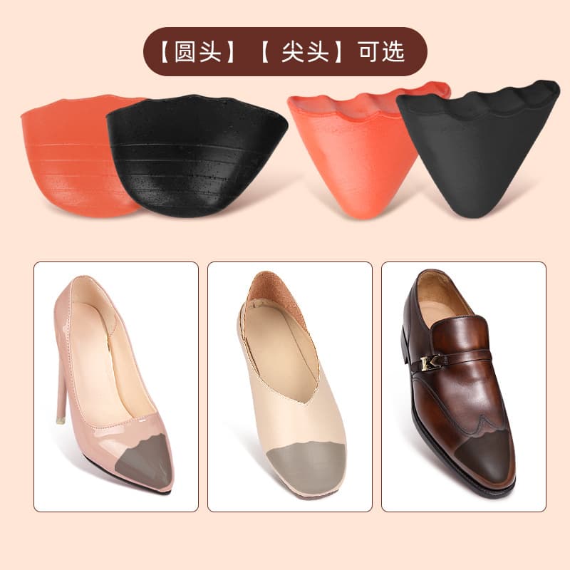 PU Toe Pads for Men and Women, Thickened Soft Anti-Blister Toe Filler Insoles for High Heels, Adjustable Half-Size Inserts