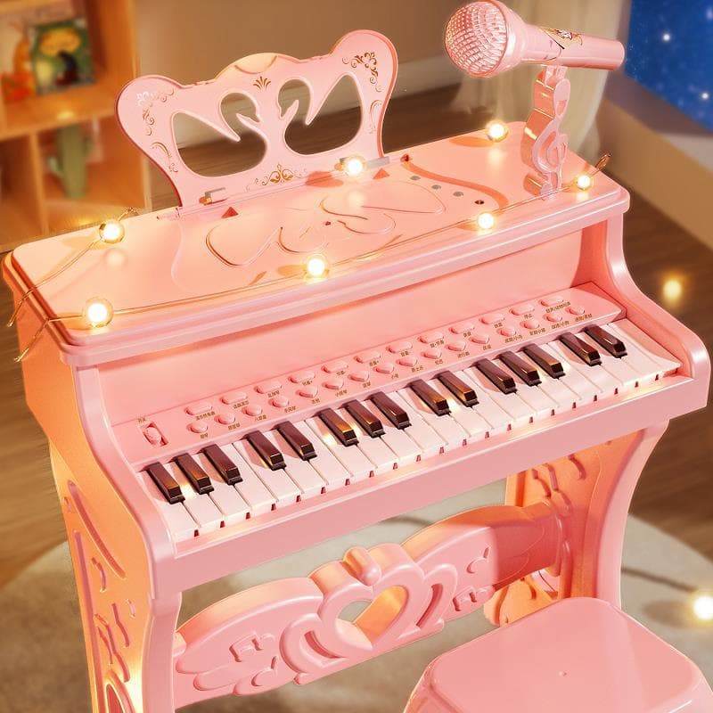 Children's piano toy multi-function electronic keyboard with microphone for beginners girls 2 babies 3 years old 5 children 6 birthday gift