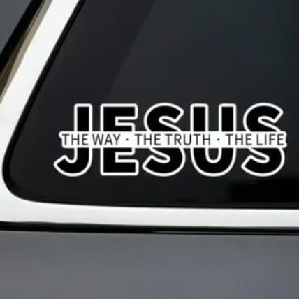 Cross Border New Arrival Road, Truth, Life Vinyl Sticker The Power of Jesus Name Car Sticker
