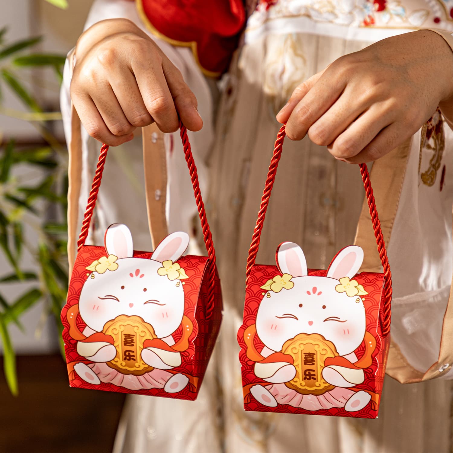 Mooncake Box Single Mini Gift Box 2-Pack Kindergarten Souvenir Box 2026 Mid-Autumn Gift Box