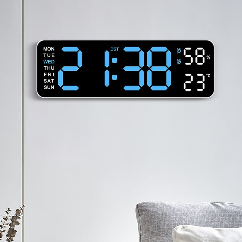 5503 Cross-border Hot Selling Electronic Clock, Simple Multifunctional Clock, Rectangular, Large Font Alarm Clock, Can Be Hanged or Stand-up