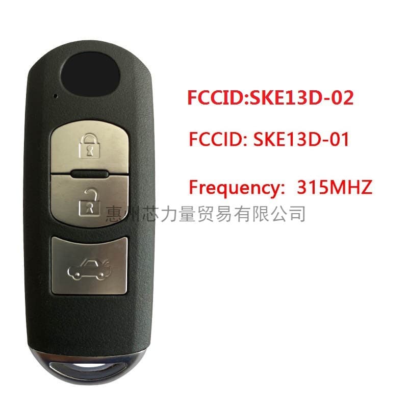 Compatible with Mazda 3 CX-5 3-Button Smart Key 315MHz ID49 SKE13D-01 SKE13D-02