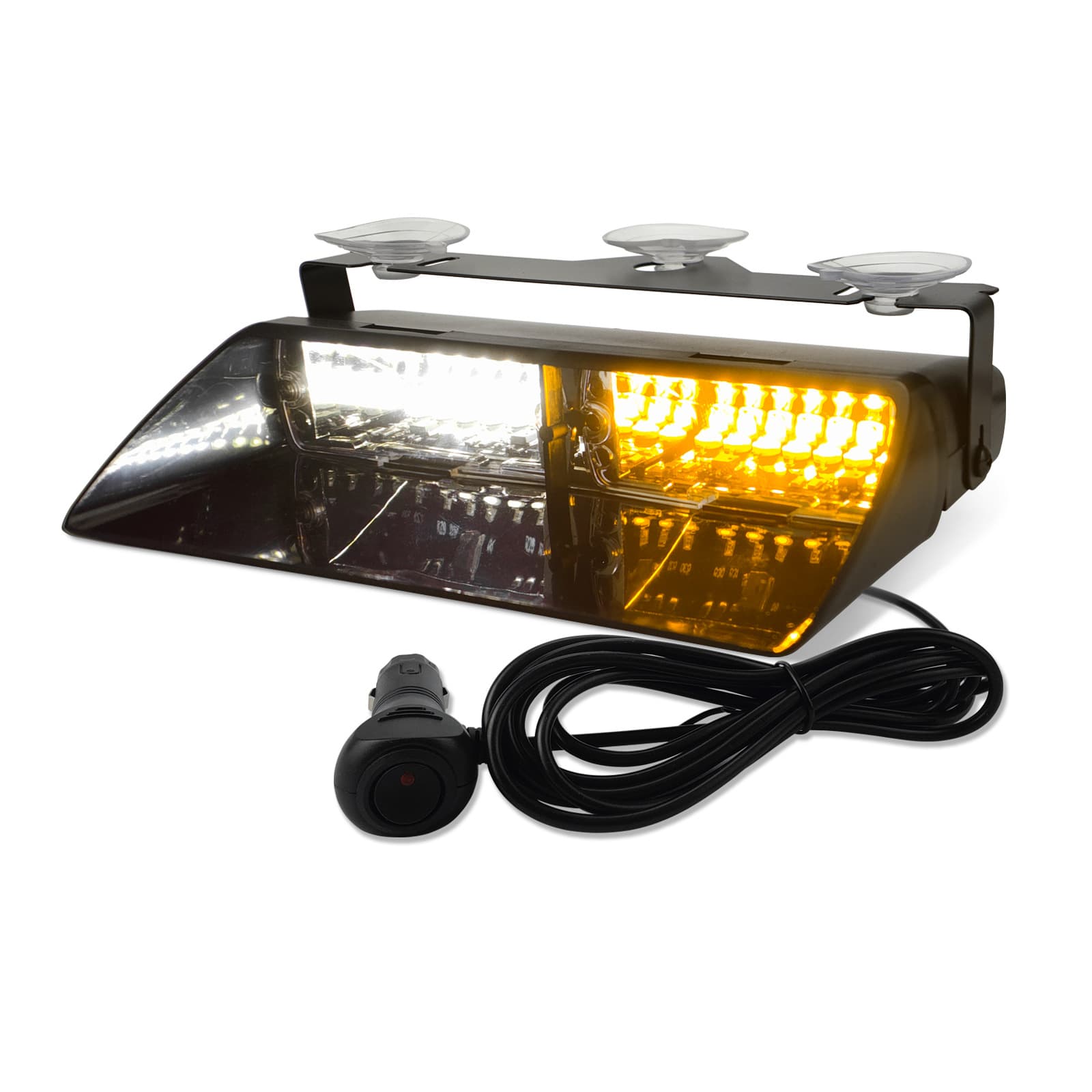 Factory Direct Sales Car Suction Cup Strobe Light 16Led Warning Light Car S2 Shovel Windshield Strobe Light
