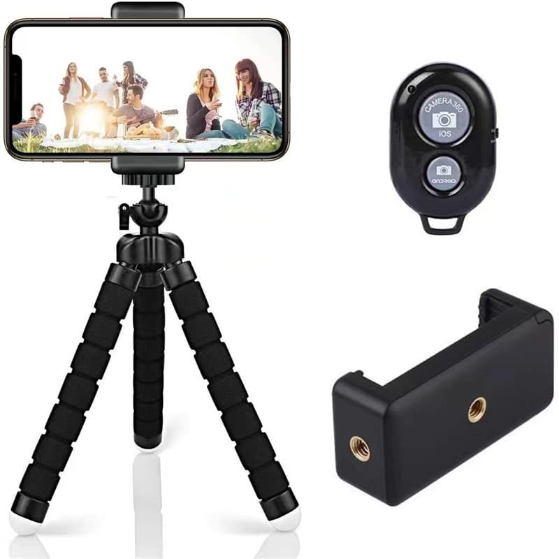 Wholesale Small Octopus Camera Folding Octopus Tripod Portable Mobile Phone Stand Sponge Tripod Remote Control