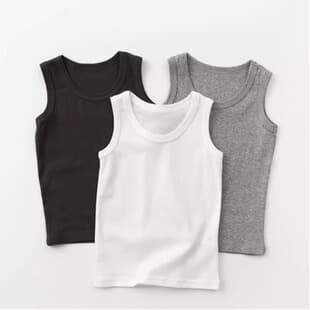 Vest Set Summer Skin-Friendly Sleeveless T-Shirt for Boys and Girls Thin Summer Clothing Baby Clothes Children's Wear