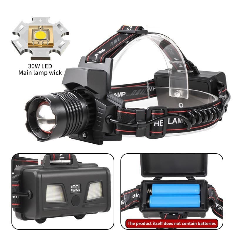 Cross-border new white laser colorful fluorescent headlight rechargeable mini ultra-light small ultra-bright induction head-mounted flashlight