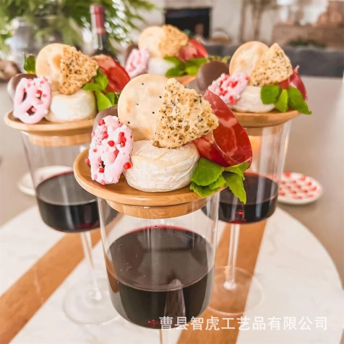 Cross Border Bamboo and Wood Red Wine Cup Lid Candle Cup Lid Aromatherapy Wooden Lid Preservation Box Wooden Lid White Wax Wooden Lid