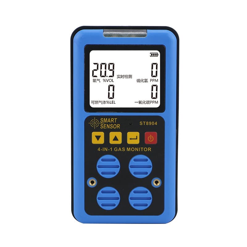 Four-in-One Gas Detector with Oxygen and Combustible Gas Alarm