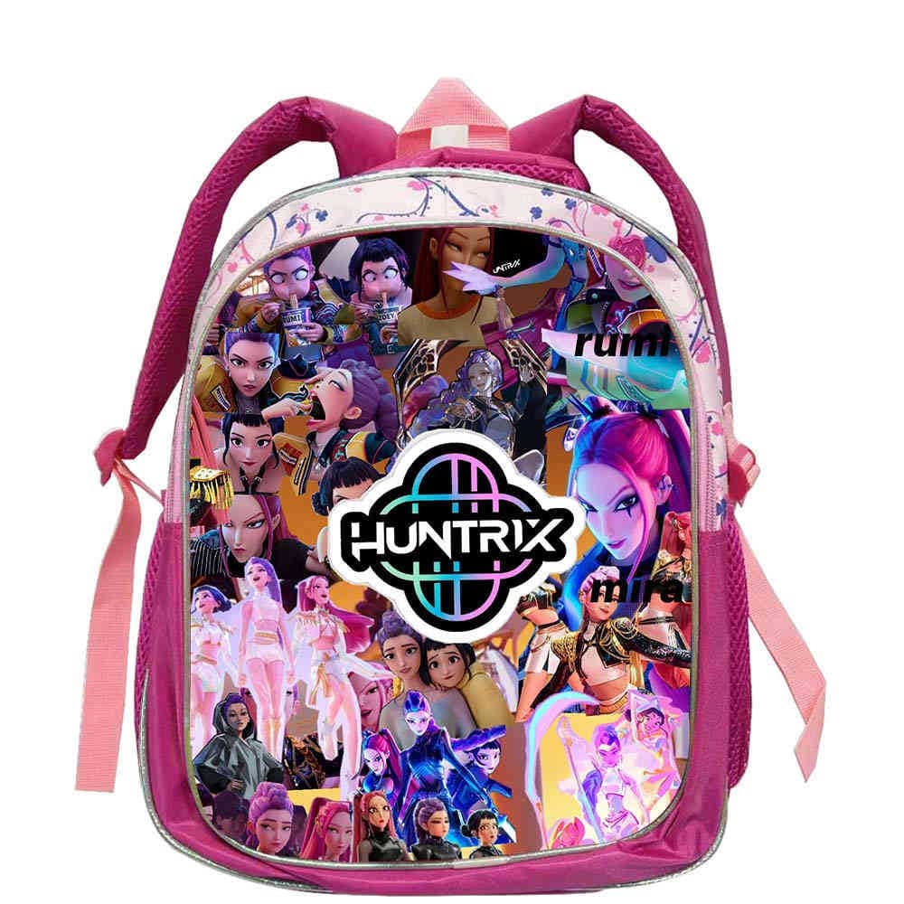Cross-border Kpop Witch Hunter Girl Group Anime Pink Backpack for Girls, Toddler and Infant Shoulder Bag