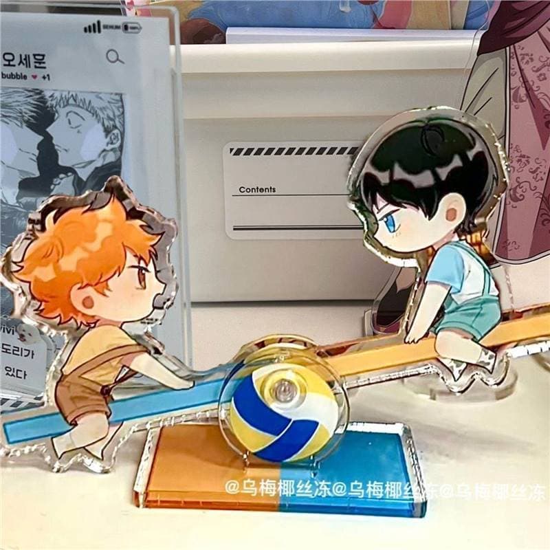 Haikyuu Seesaw Tobio Kageyama Shoyo Hinata Acrylic Up-Down Swing DIY Desktop Ornament Gift Xiaohongshu