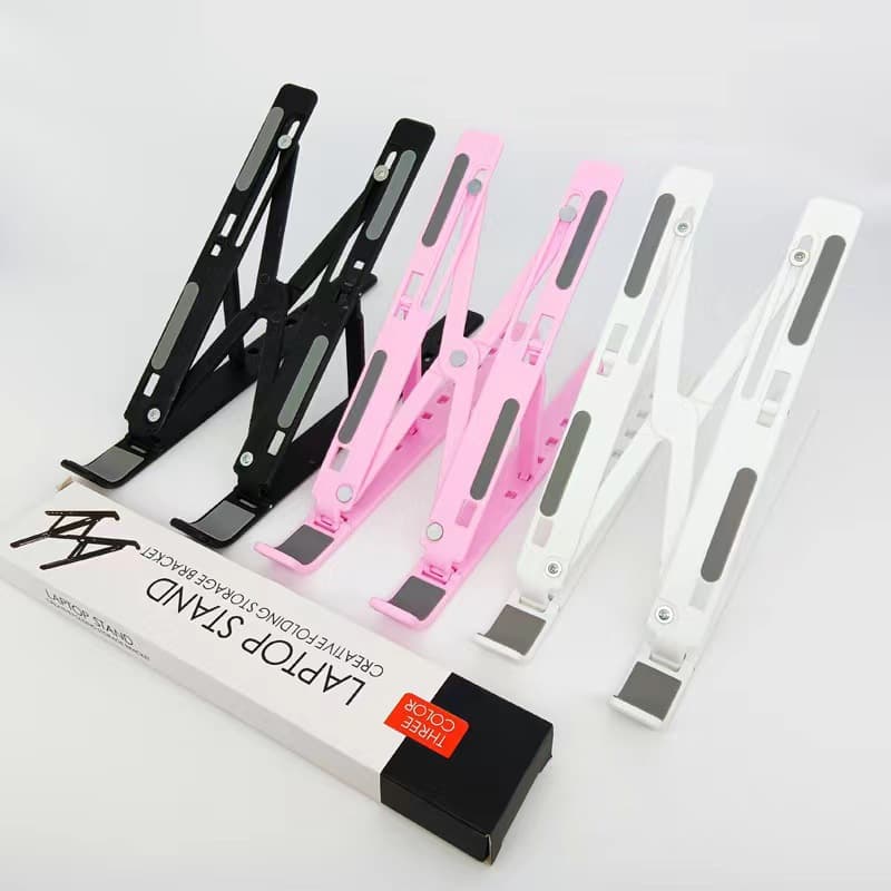 Cross-border foreign trade ten-speed laptop stand computer stand foldable and convenient heightening computer stand plastic