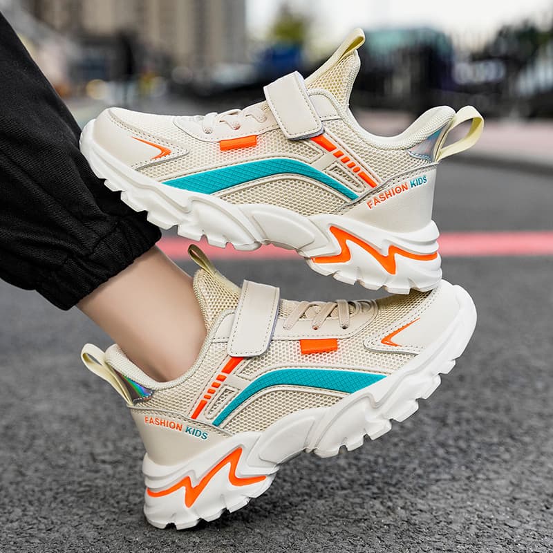 Kids' Sports Shoes Campus White Sneakers Boys' Running Shoes for Primary School Students
