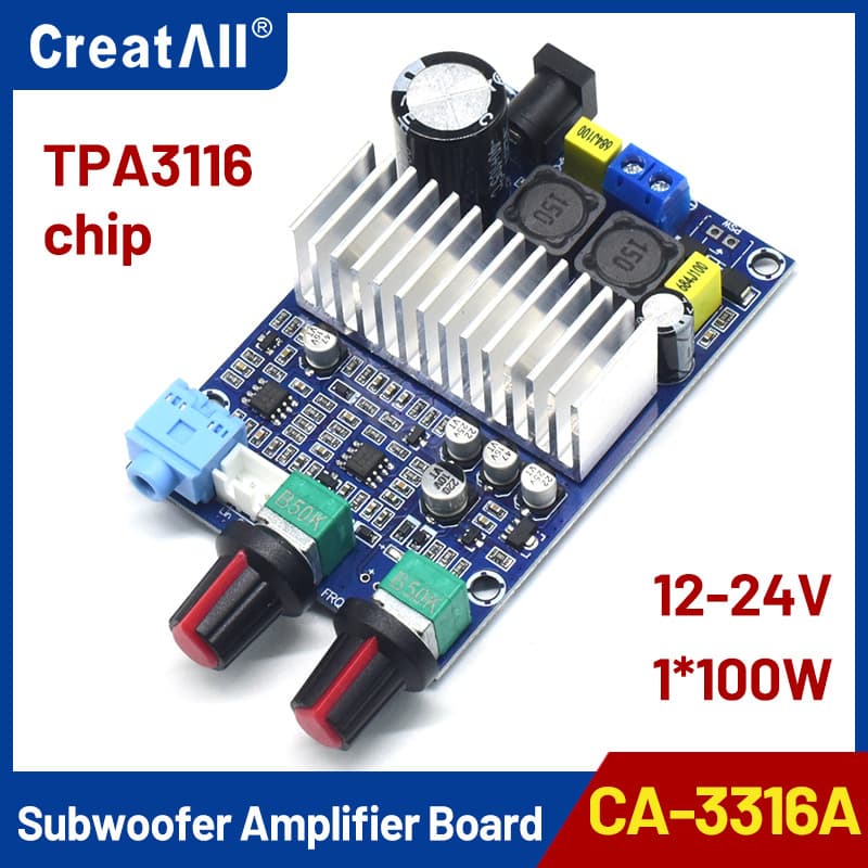 CA-3316A 100W Super Bass Mono Digital Amplifier Board Original TPA3116 Subwoofer Module