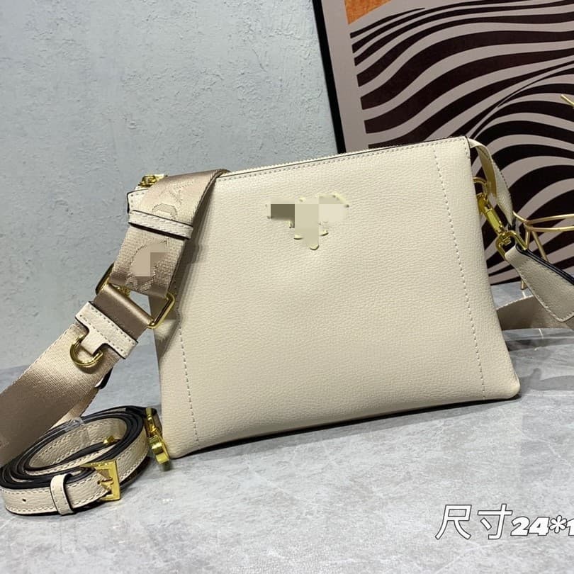 New Cowhide Lychee Pattern Single Shoulder Crossbody Commuter Simple Casual Tote Bag