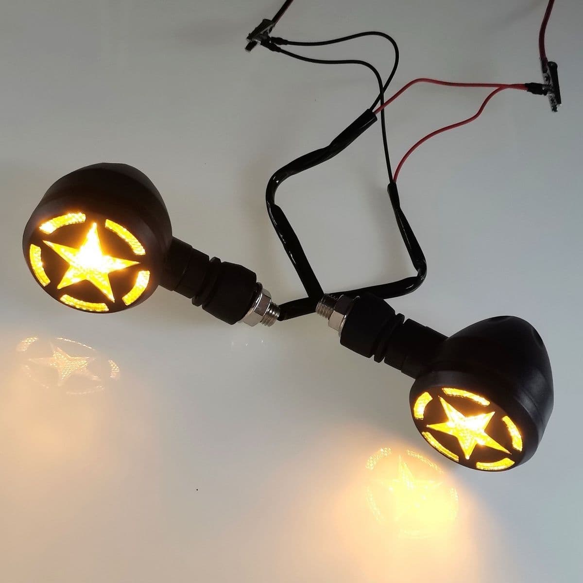 Pair of LED Turn Signals 12V Universal Retro Modified Motorcycle Electric Vehicle Direction Lights Free Shipping