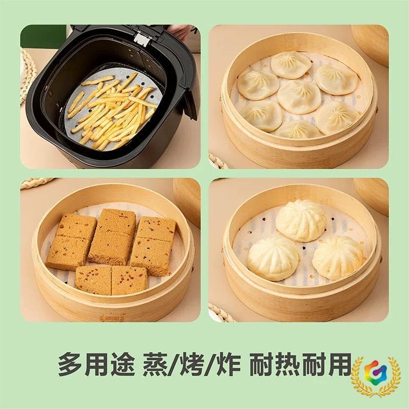 ✅ Steamer Paper, Food-Grade Steamed Bun Liner, Steamer Tray Mat, Steamed Bun Non-Stick Disposable Round 20cm Steamer