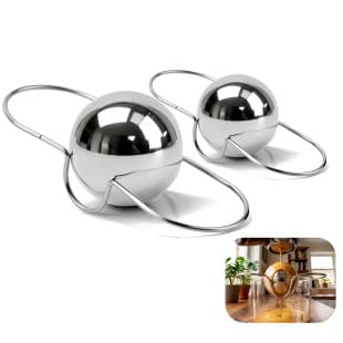 2-Pack Mixed Size Espresso Cooling Balls, Stainless Steel Coffee Ice Balls | Food-Grade Material