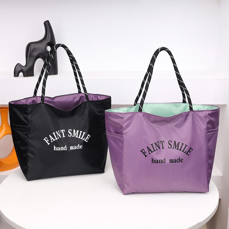 Office Worker Handbag, Stylish Waterproof Nylon Bag, Large Capacity Lunch Bag, Lightweight Mommy Bag, Outing Tote