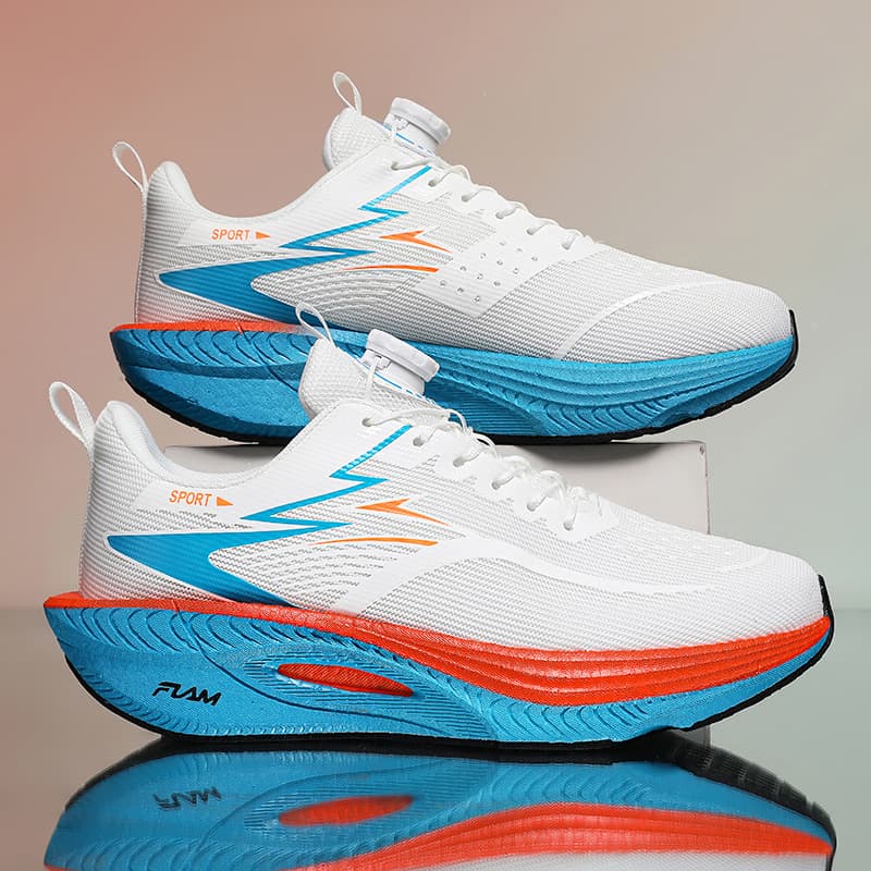 Lightweight Breathable Men's Running Shoes with Cushioning, Popcorn Rebound, Wear-Resistant, Sweat-Absorbing Casual Running Shoes for Physical Fitness Tests