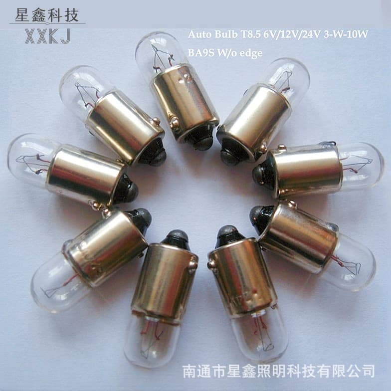 BA9S Instrument Light T8.5 T6.5 Aircraft Bulb Mini Signal Light 6V/12V/24V for Marine Console Indicator