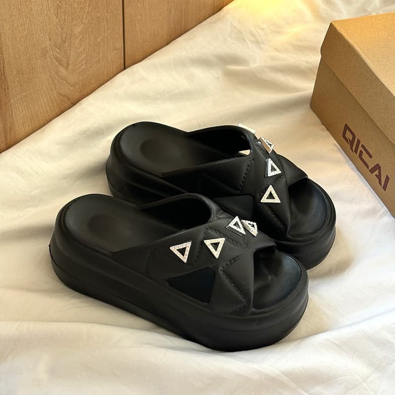 New Thick Sole Cloud-Like Slippers for Women, 7cm High Heel Platform Sandals, Fashion EVA Beach Slippers