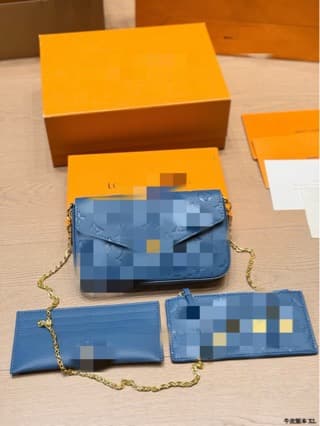 New L Logo Chain Chain-Style Handbag Shoulder Bag Women's Shoulder Bag Apricot M64064 Genuine Leather