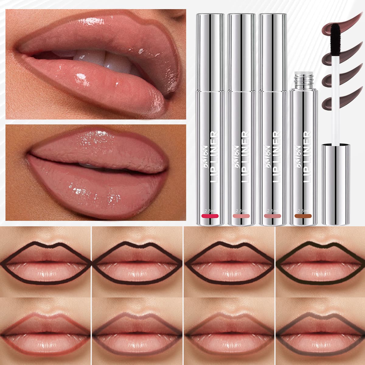 Cross-border Amazon BMBN Non-stick Cup Moisturizing Peel-off Lip Liner Pencil Easy to Color Lip Liner B6865