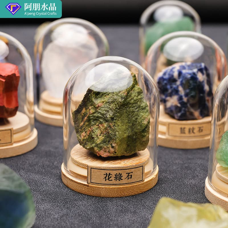 Natural Crystal Mineral Sample Gemstone DIY Glass Bottle Micro Landscape Home Decoration Stone Ornaments Modern Minimalist Style