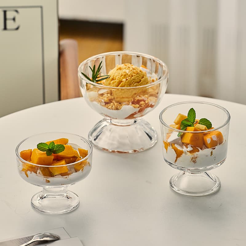 High-Gloss Glass Dessert Cup, Home Use Bird's Nest Cup, Fruit Yogurt Ice Cream Cup, Milkshake Cup, Sundae Cup