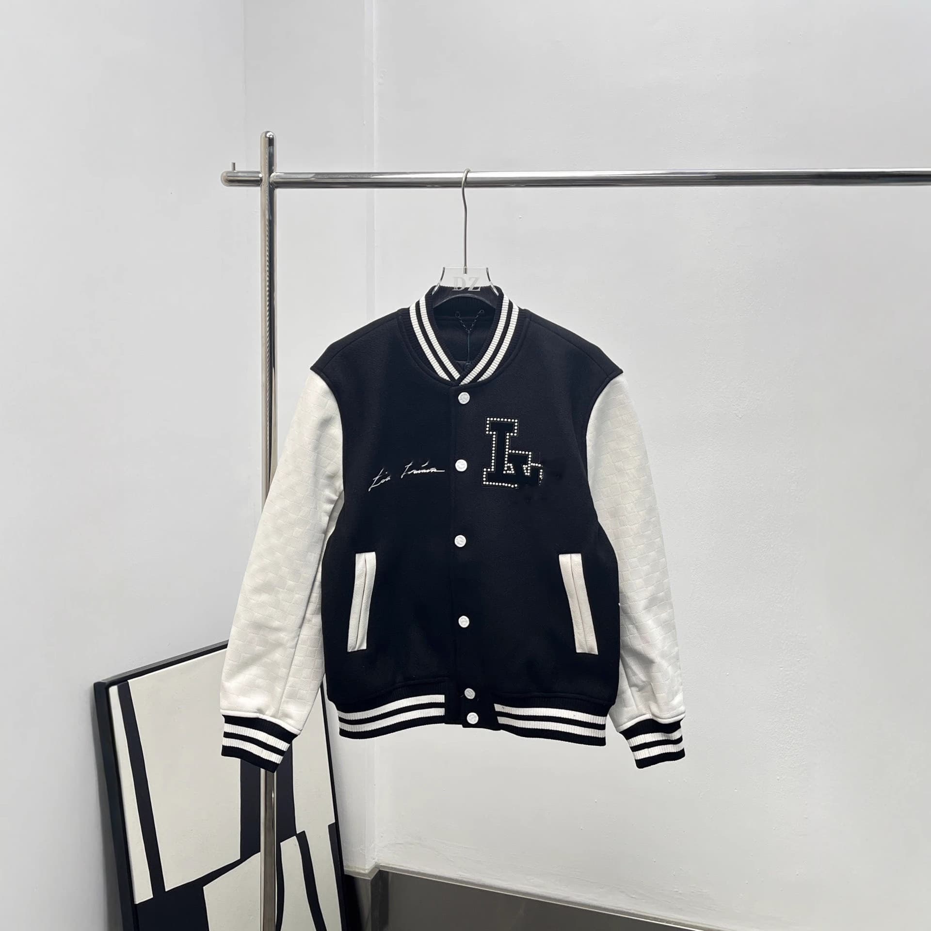 Cross-border High-end LV Jacket Coat 25 Autumn Winter New Luxury Trend LOGO Embroidery Towel Embroidery Baseball Jacket