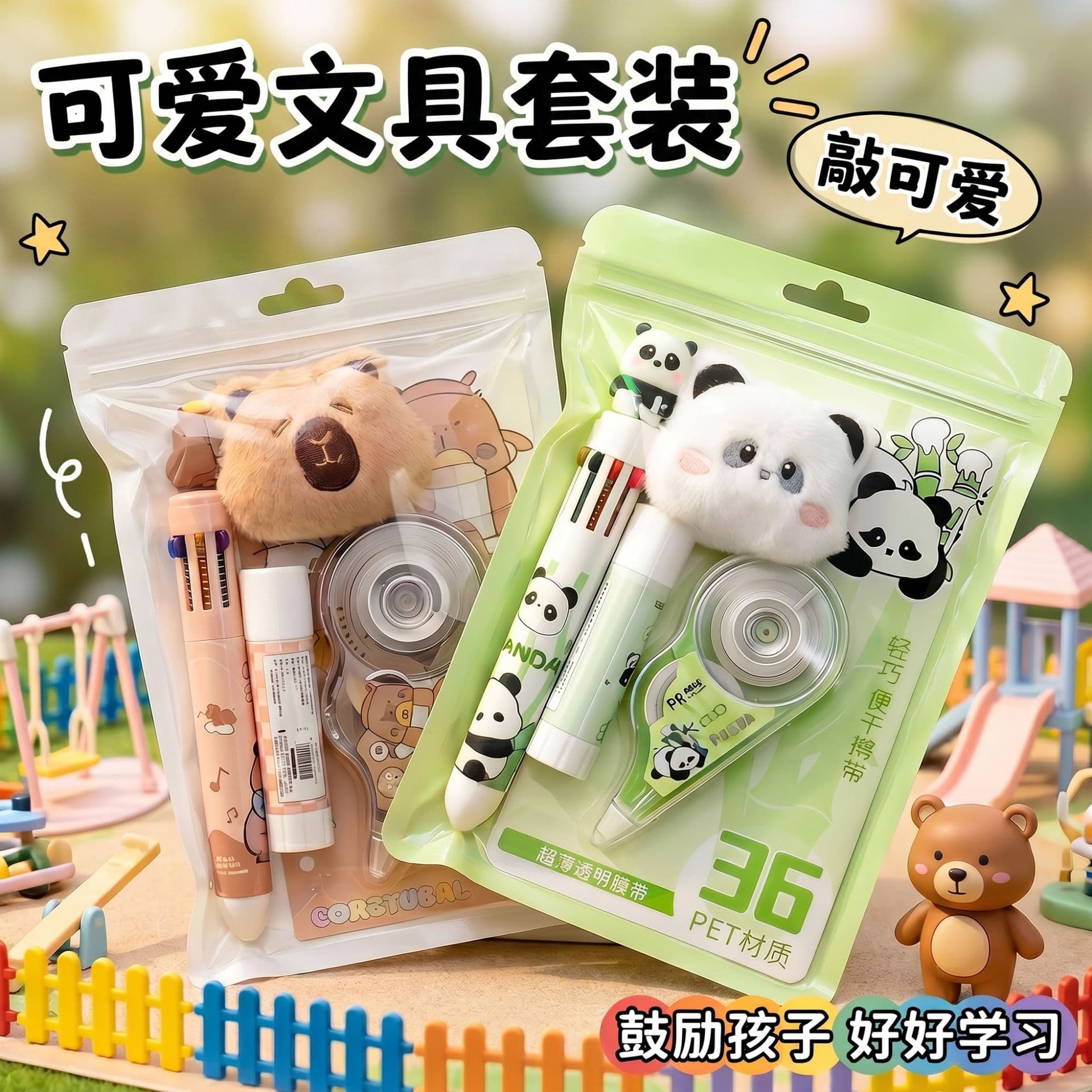 Back to School Gift Kindergarten Cartoon Stationery Gift Box Set Elementary School Student Reward Gift Small Gift Stationery Gift Pack