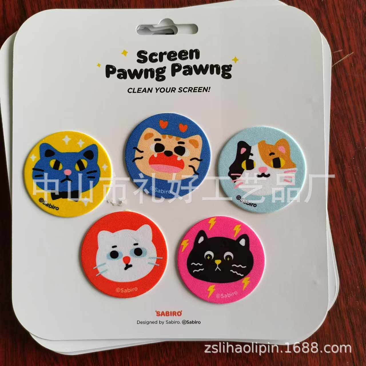 Color Printed Phone Sticker Digital Screen Cleaner Creative Phone Screen Cleaning Sticker Custom Phone Back Sticker