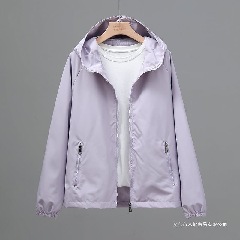 Casual Jacket Spring/Autumn 2025 New Arrival Short Loose Thin Fall Couple Hooded Top Black
