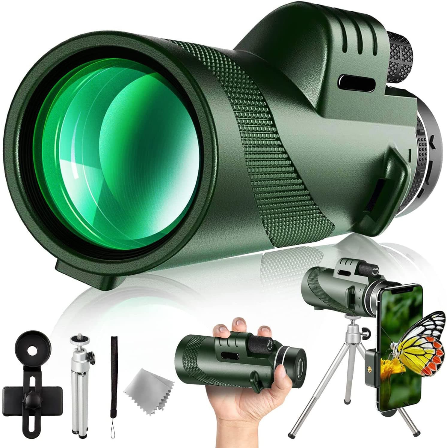 Manufacturer 40X60 cross-border monocular telescope high power HD Low Light Night vision adult outdoor mobile phone glasses