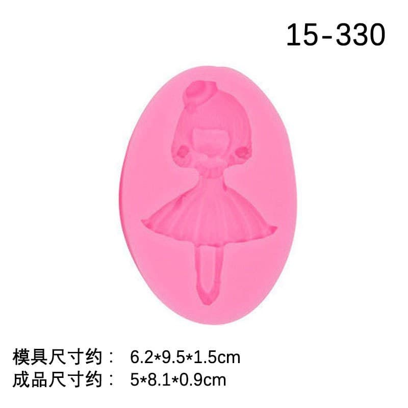 New DIY Cake Mold Dancing Girl Fondant Silicone Mold Handmade Soap Chocolate Baking Cake Decoration Mold