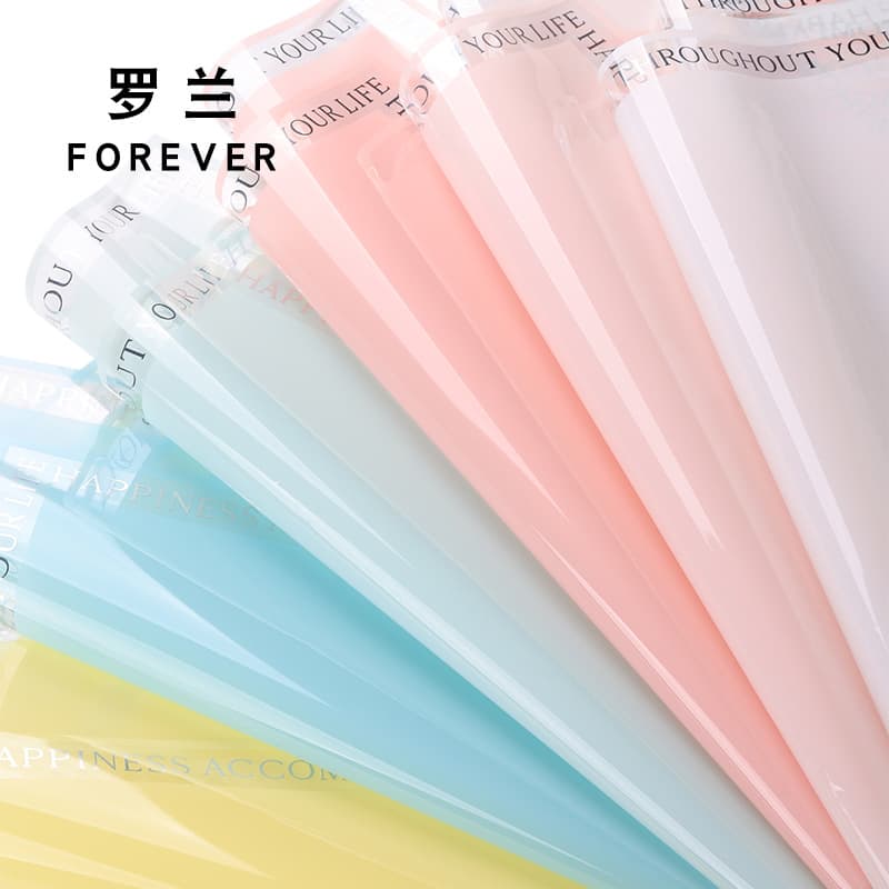 Roland Happy Life Flower Wrapping Paper Semi-Transparent English OPP Film Bouquet Flower Shop Wrapping Paper Gift Supplies